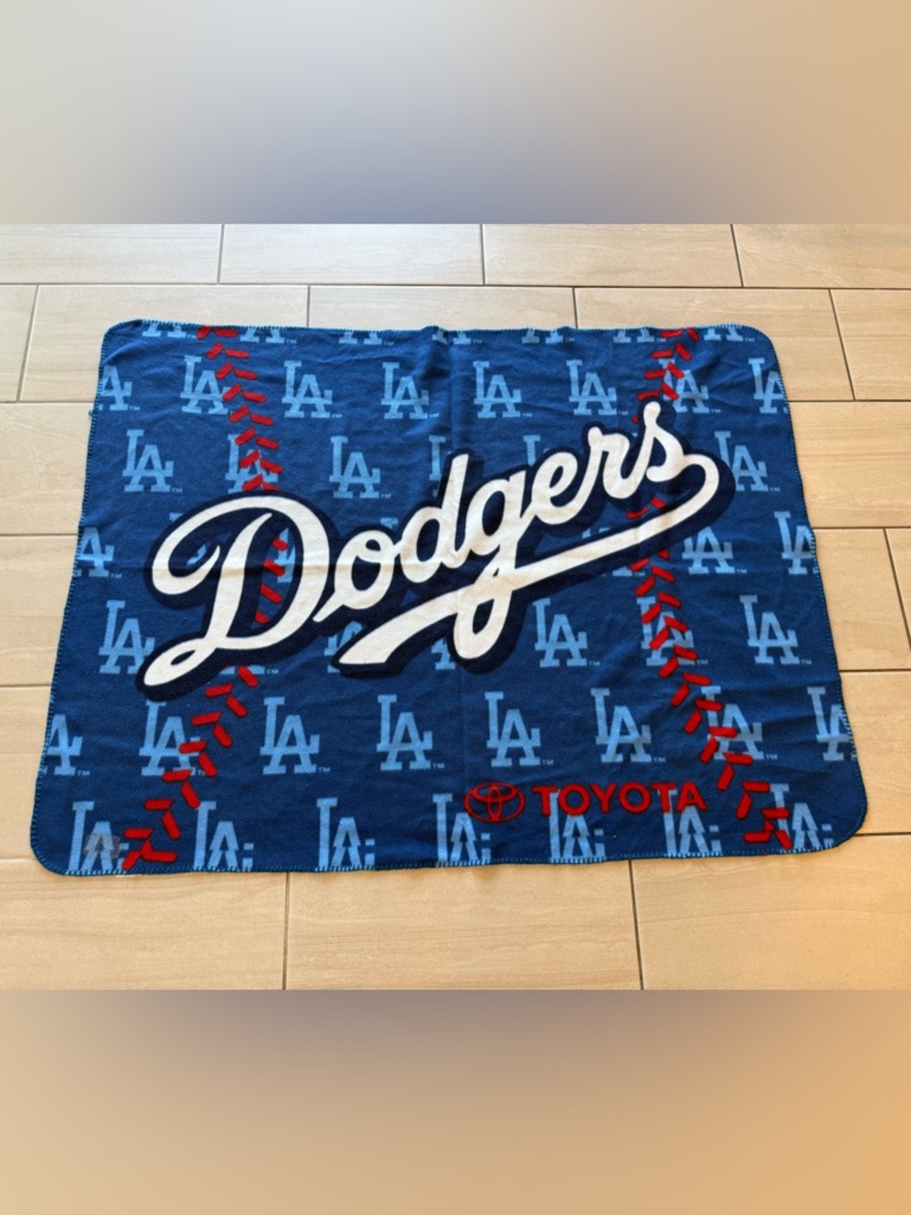 Navy Blue Los Angeles Dodgers Fleece Throw Blanket